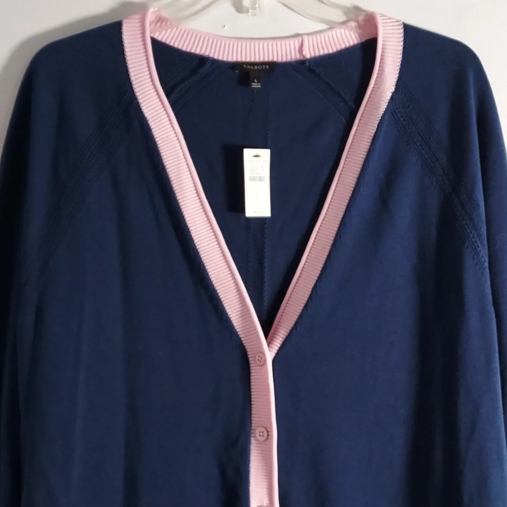 TALBOTS BUTTON DOWN SWEATER NWT ( SIZE LARGE) - Picture 5 of 11